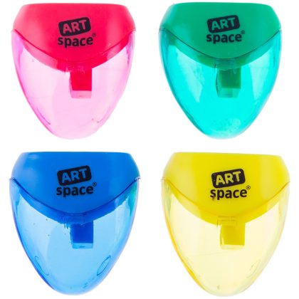 Точилка пластиковая ArtSpace 1 отверстие, контейнер, ассорти, пакет SHP205_1995